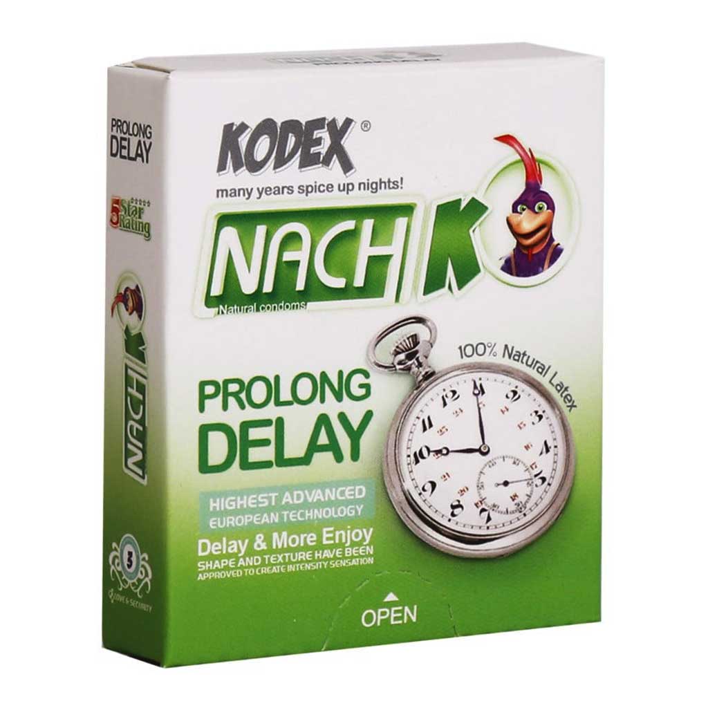 کاندوم کدکس مدل پرولانگ دیلی (3 عددی) 3 Nach Kodex Nobel Prolong Delay Condom 3 pcs - داروخانه آنلاین بوکان