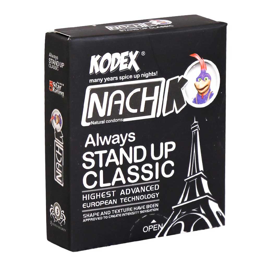 کاندوم کدکس مدل استندآپ کلاسیک (3 عددی) 3 Nach Kodex Stand Up Classic Condoms 3 Pcs - داروخانه آنلاین بوکان